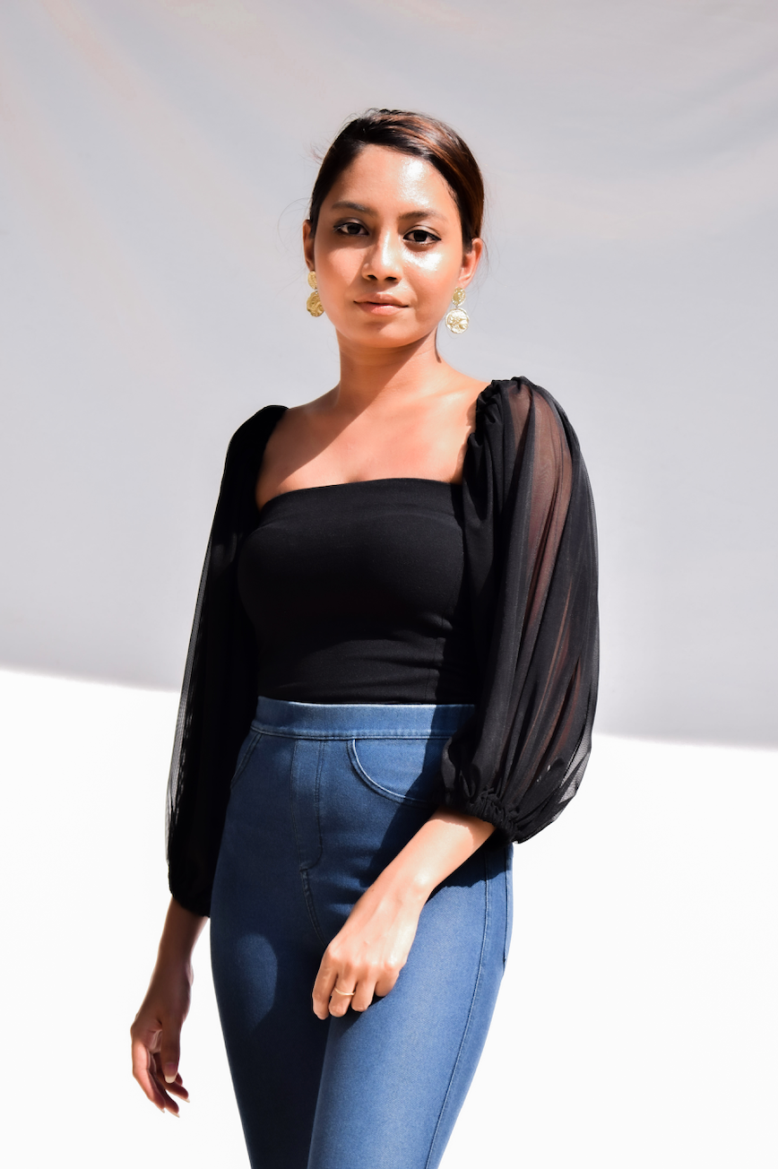 Beau Sheer Sleeve Top