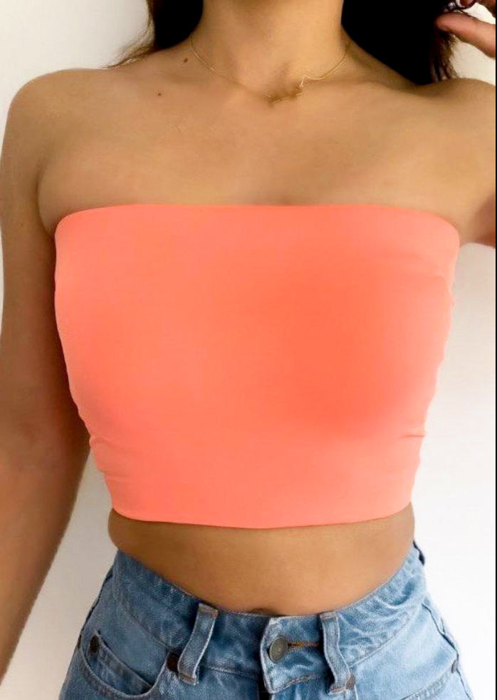 Salmon Pink Tube Top