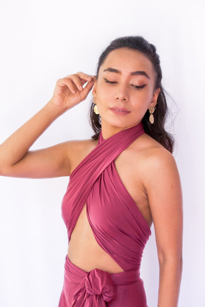 Anastasia Pant Set - Burgundy