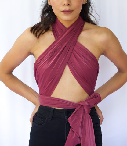 Anastasia Multiway Top - Burgundy