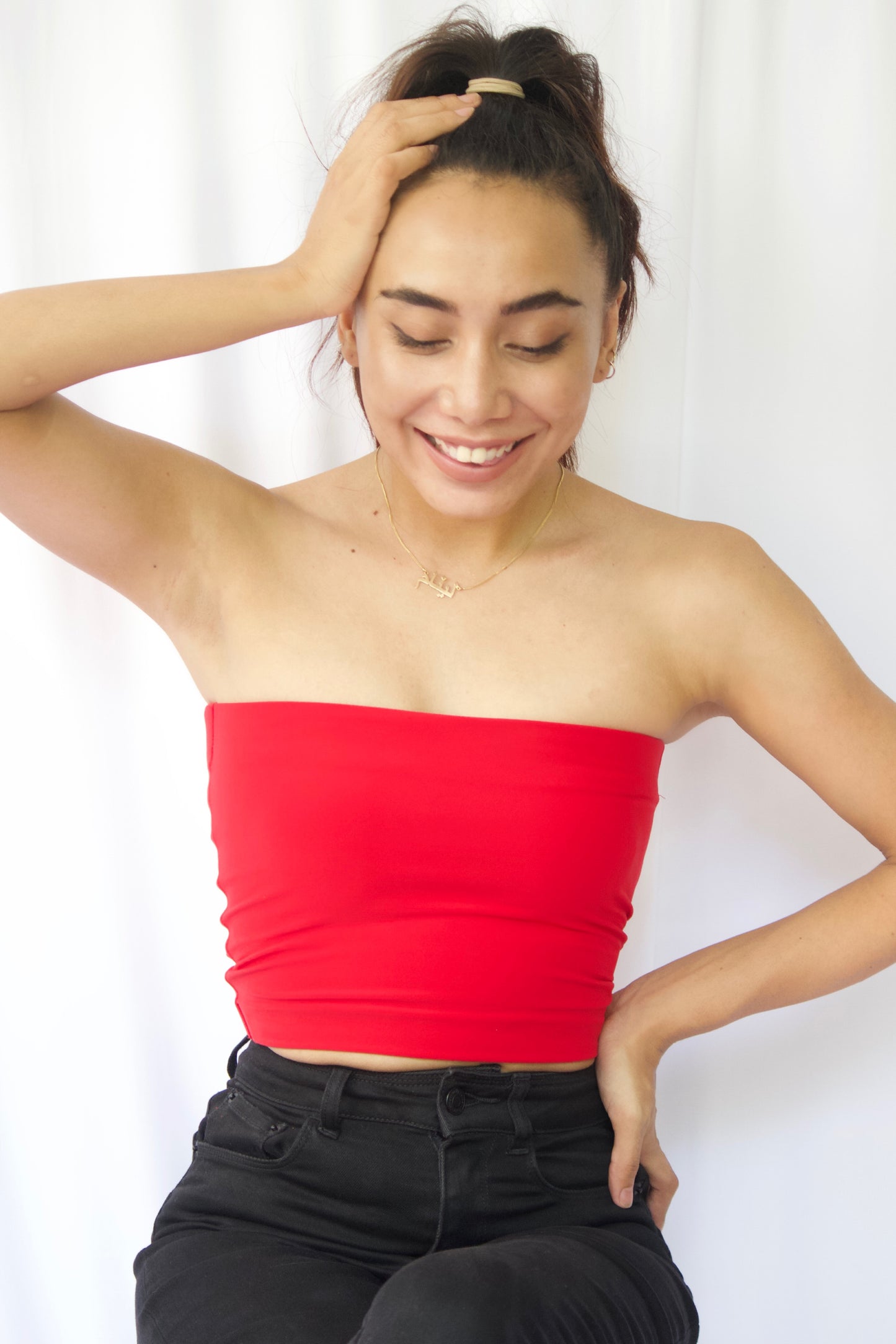 Libi red Tube Top 