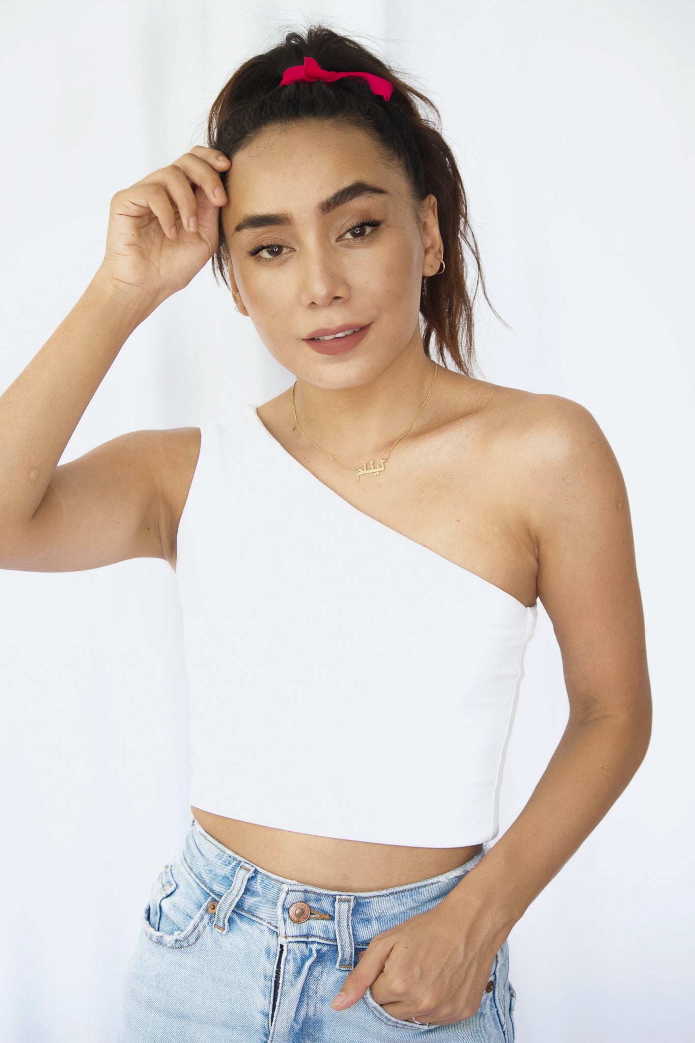 White One Shoulder Top 