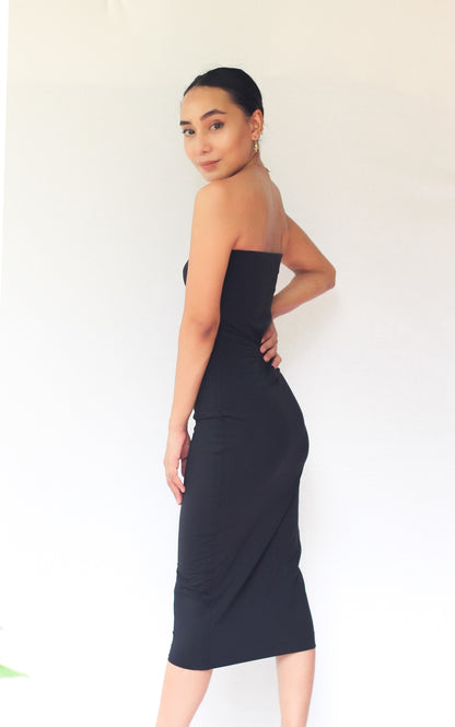 Sleek Black Midi
