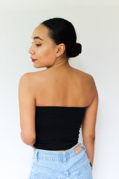 Plain Black Tube Top 